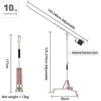 AMBITFUL L5-120PLUS Remotely Adjustable Lights Heavy Duty Stainless Steel 210CM Light Stand + Boom Arm C Stand + Wheel 