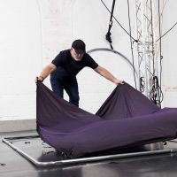 Manfrotto Lastolite LL LB7938 EzyFrame Vintage Background 2 x 2.3m Aubergine with frame